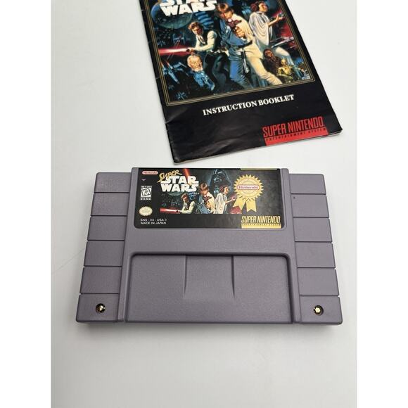Super Star Wars (Super Nintendo SNES, 1992) With Manual Tested, Working Clean - Picture 6 of 8